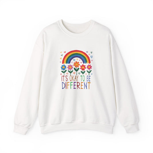 Sweatshirt It's Okay to Be Different Rainbow Autism Awareness Sweatshirt