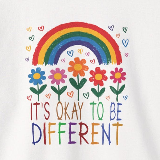 Sweatshirt It's Okay to Be Different Rainbow Autism Awareness Sweatshirt