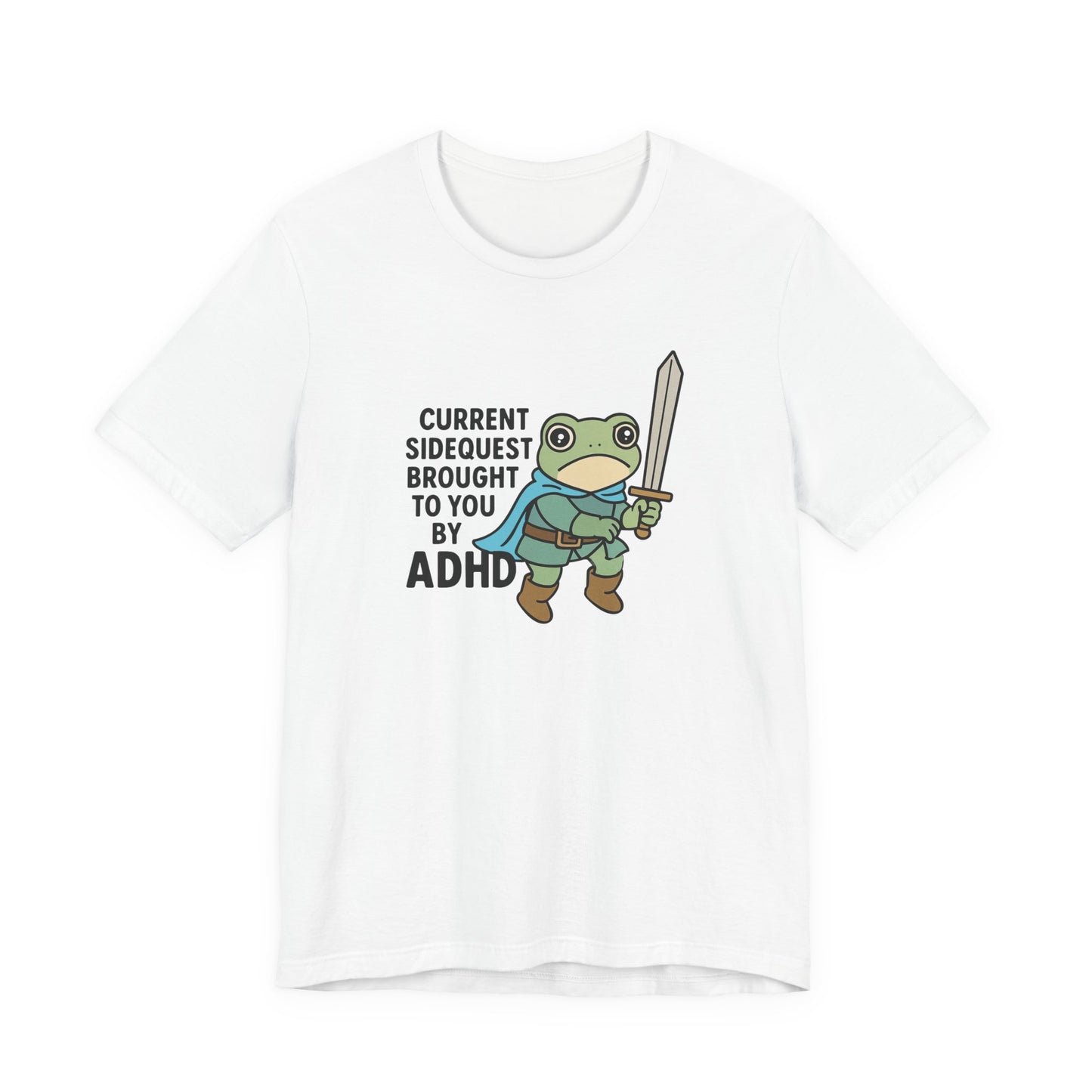 T-Shirt CURRENT SIDEQUEST T-Shirt – Funny ADHD Frog Gaming Shirt