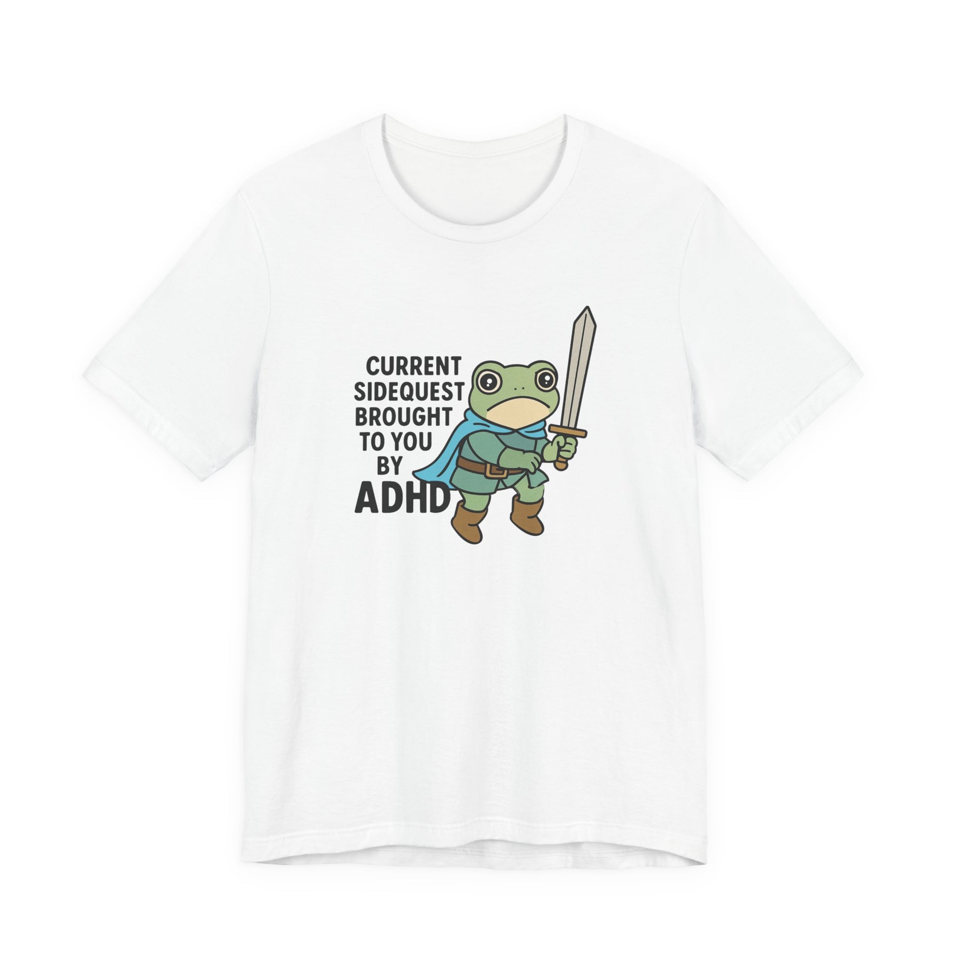 T-Shirt CURRENT SIDEQUEST T-Shirt – Funny ADHD Frog Gaming Shirt