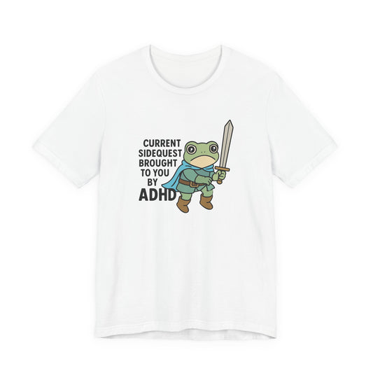 T-Shirt CURRENT SIDEQUEST T-Shirt – Funny ADHD Frog Gaming Shirt