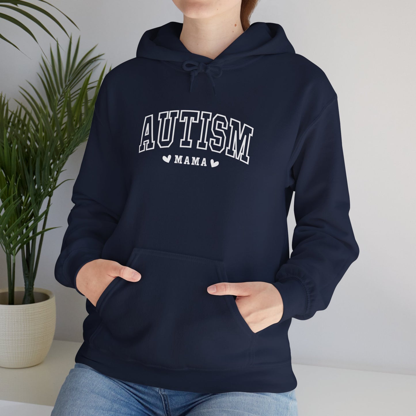 Hoodie AUTISM MAMA Hoodie – Collegiate-Inspired Supportive Mom Design