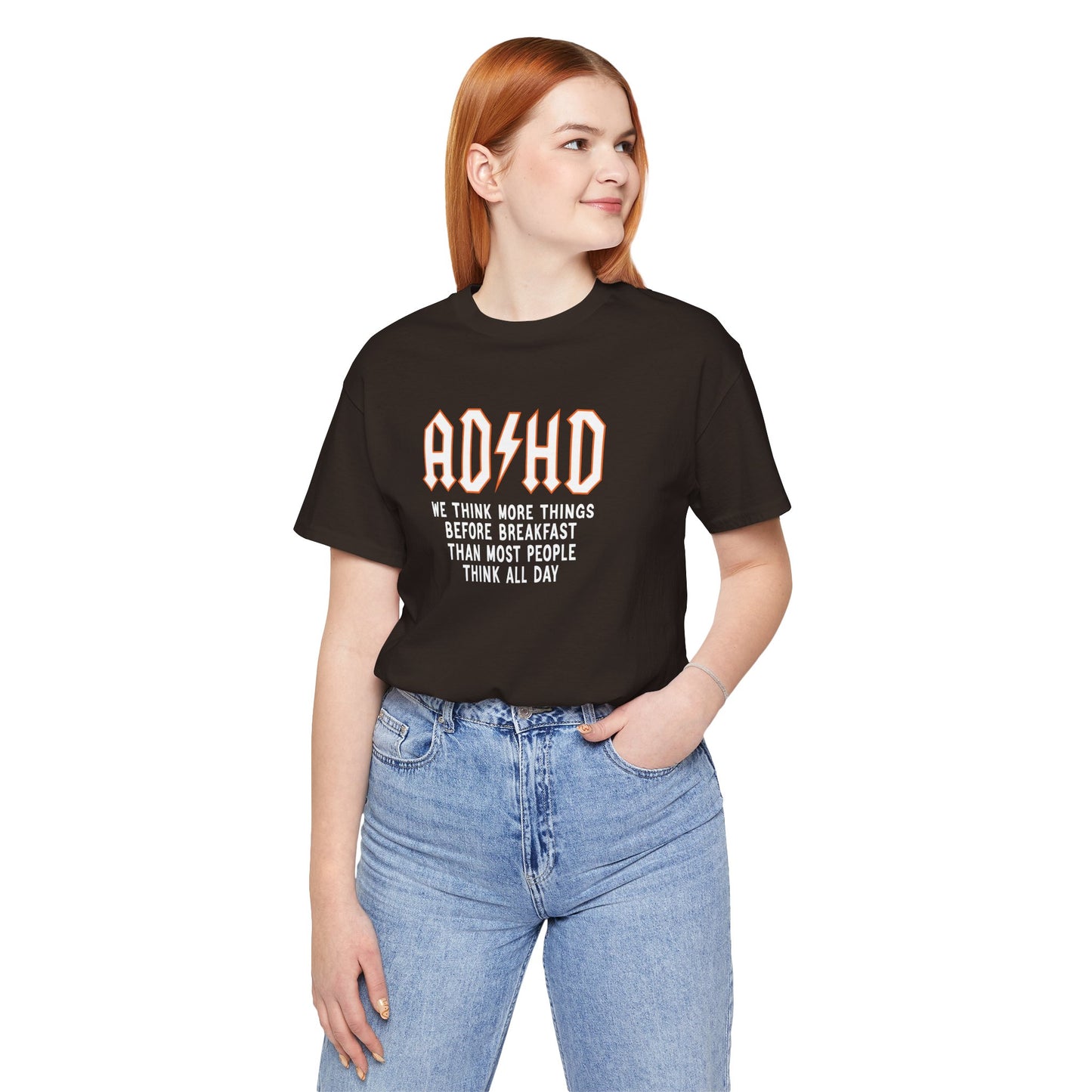 T-Shirt ADHD Lightning Bolt T-Shirt – Bold Funny ADHD Graphic Tee