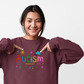 Sweatshirt Accept Understand Love Autism Sweatshirt with Playful Design