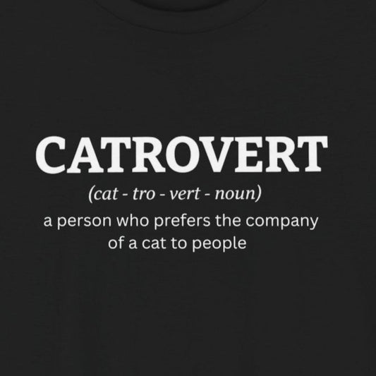 T-Shirt Catrovert Definition Shirt – Funny Introvert Cat Lover T-Shirt