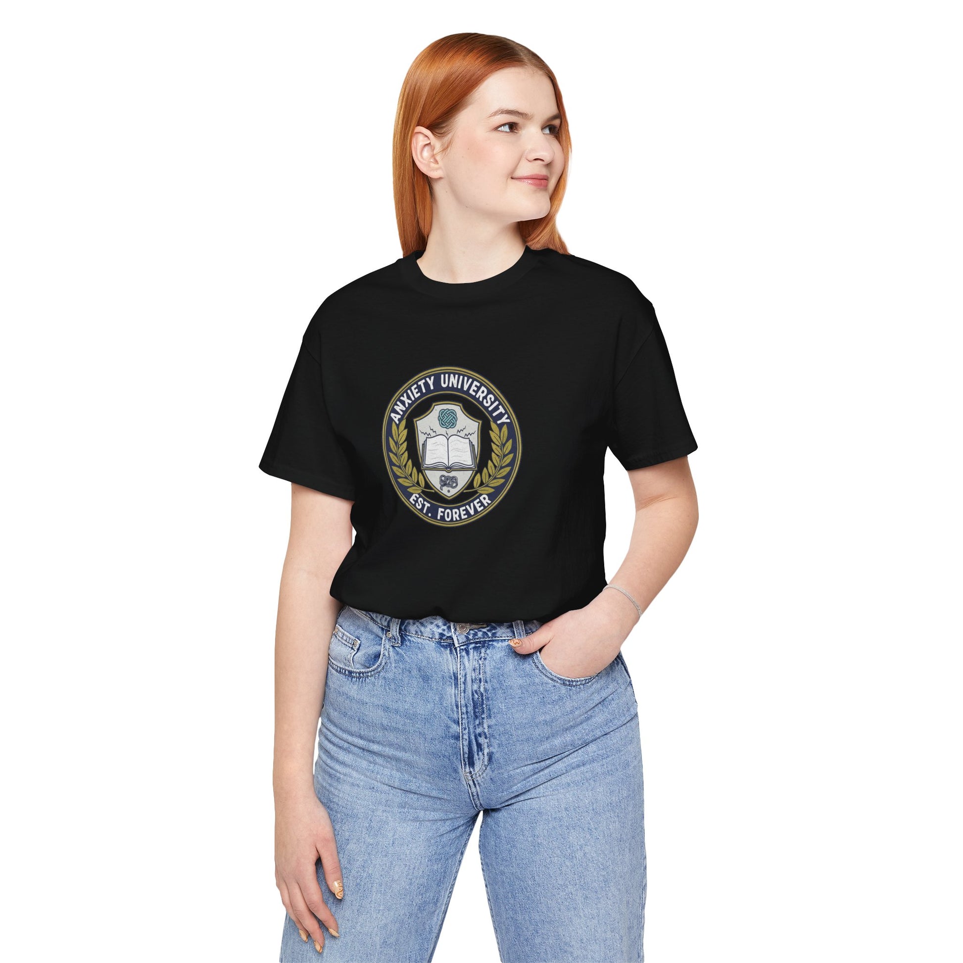 T-Shirt ANXIETY UNIVERSITY Shirt – Funny Collegiate Graphic Tee