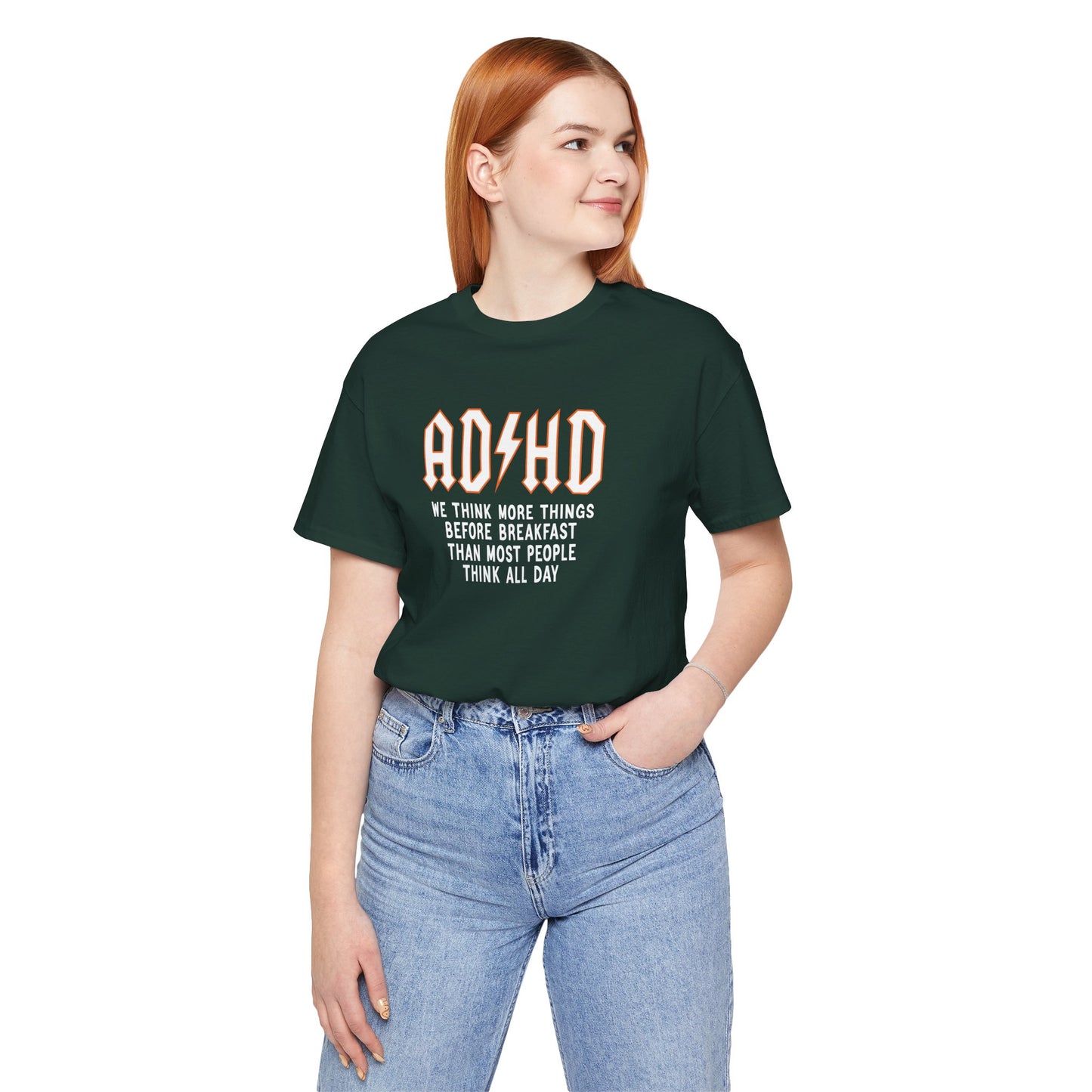 T-Shirt ADHD Lightning Bolt T-Shirt – Bold Funny ADHD Graphic Tee