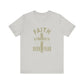 Silver Empowering Message Tee – Faith Over Fear Shirt for Men & Women