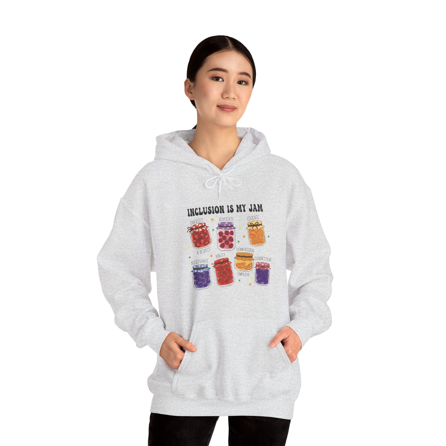 INCLUSION IS MY JAM Hoodie – Colorful Inclusion Awareness Hoodie