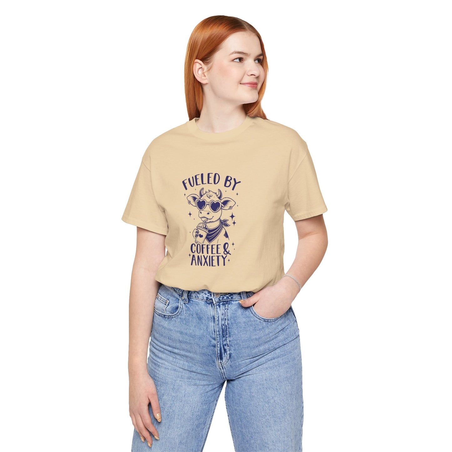 T-Shirt Fueled by Coffee and Anxiety – Funny Women's Anxiety T-shirt