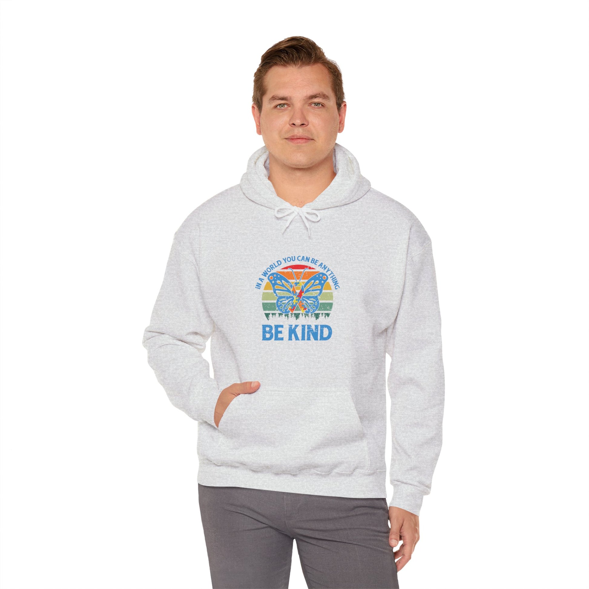 Hoodie IN A WORLD YOU CAN BE ANYTHING Hoodie – Be Kind Autism Advocate Hoodie