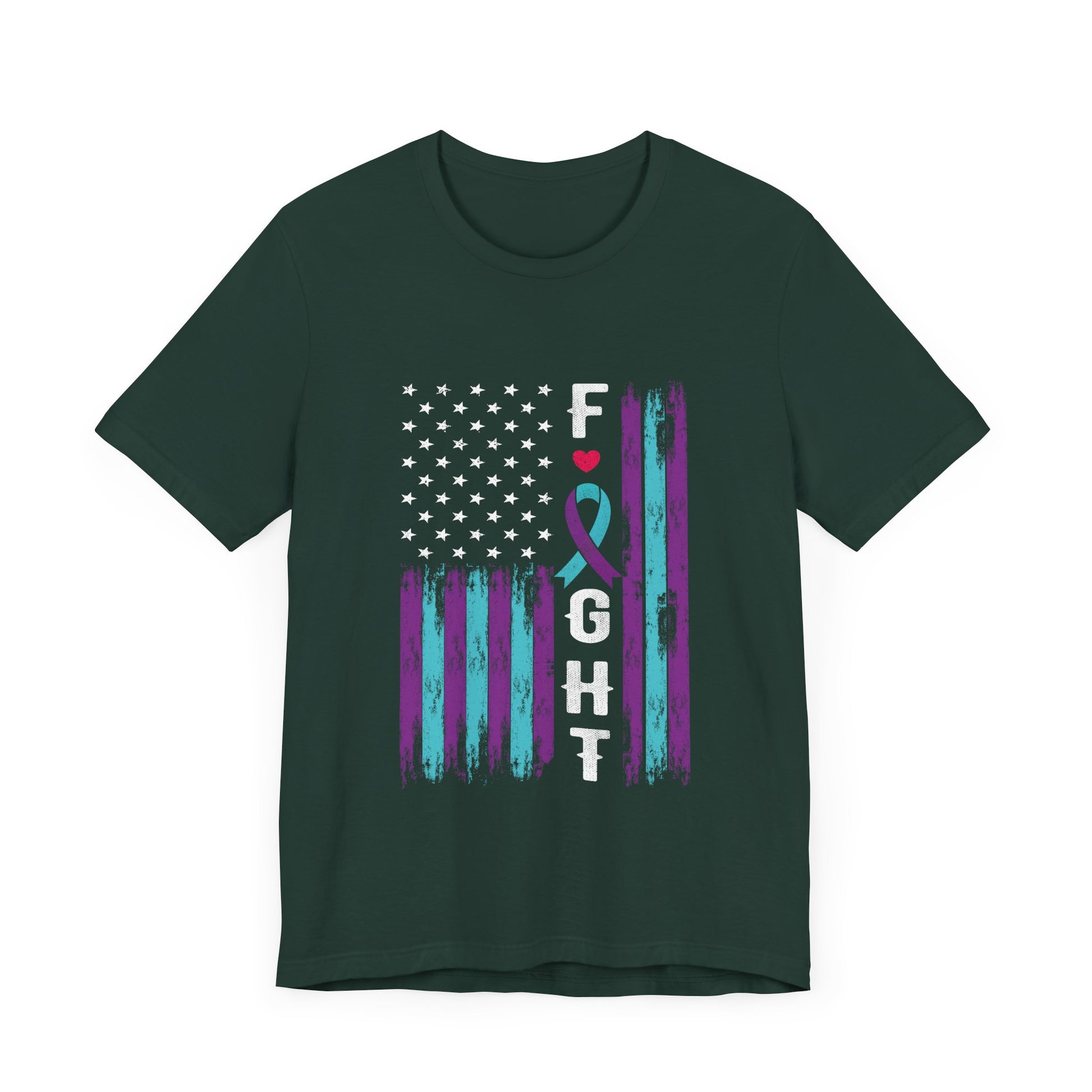 Fight – Forest American Flag Suicide Awareness Shirt for Men & Women