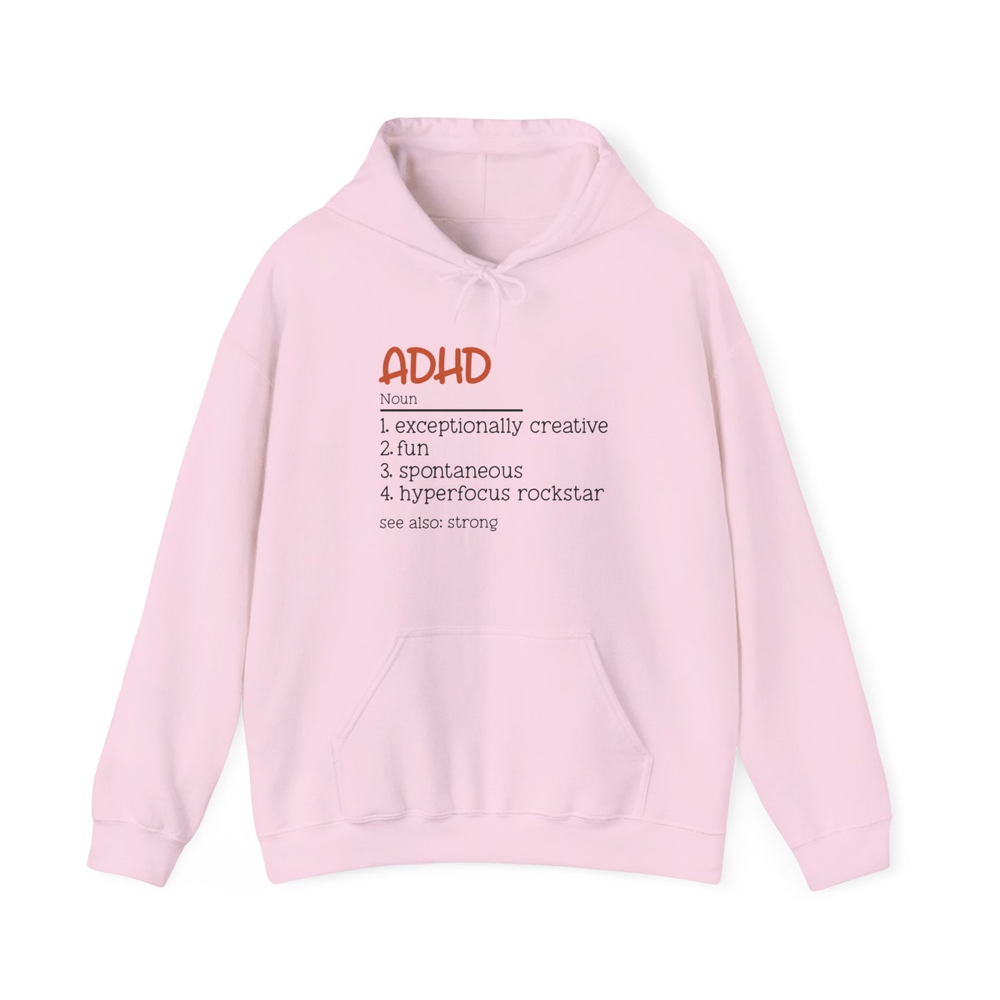 ADHD (Noun) Definition – Funny ADHD Hoodie with Positive Traits
