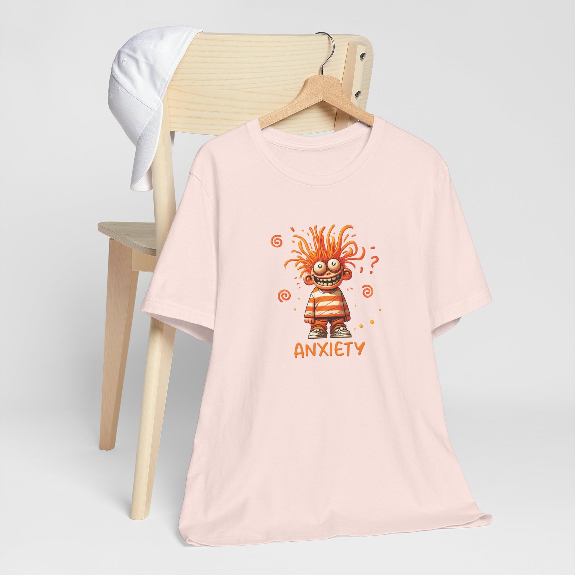 T-Shirt ANXIETY Cartoon Funny Anxiety Shirt — Mental Health Graphic Tee