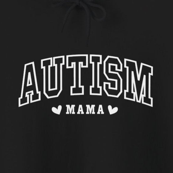 Hoodie AUTISM MAMA Hoodie – Collegiate-Inspired Supportive Mom Design