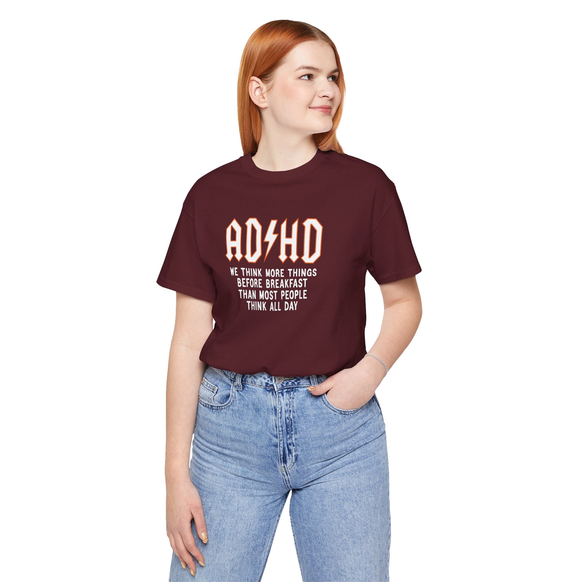 T-Shirt ADHD Lightning Bolt T-Shirt – Bold Funny ADHD Graphic Tee