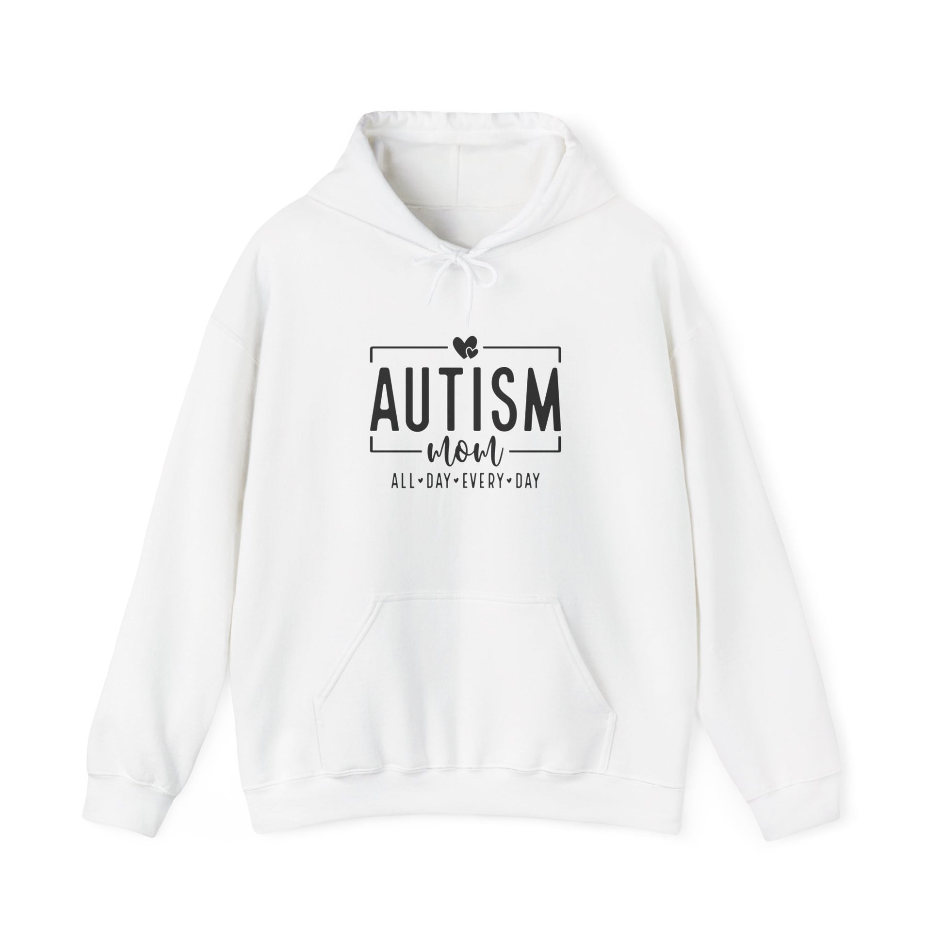 Hoodie AUTISM mom ALL DAY EVERY DAY Hoodie – Minimalist Supportive Design
