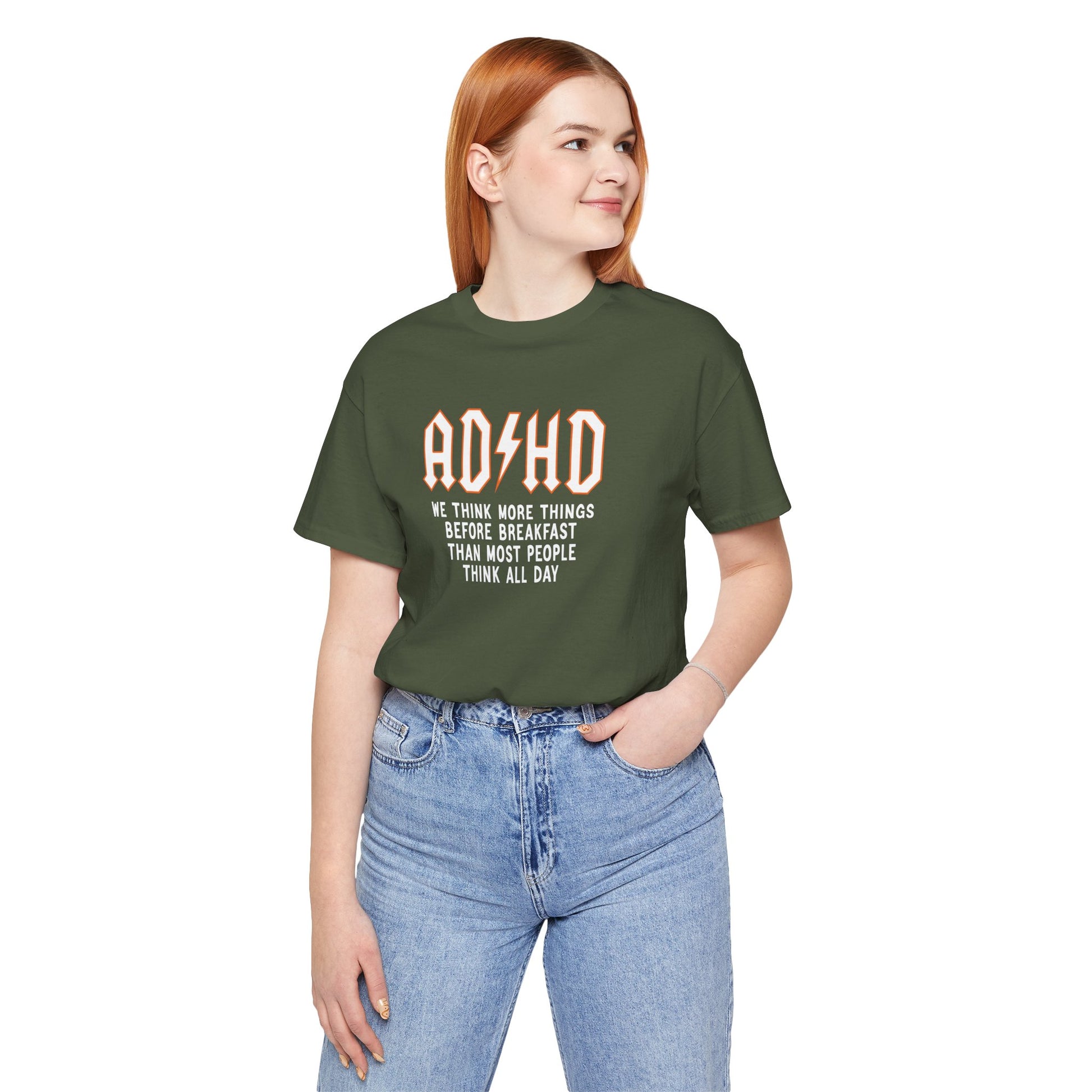 T-Shirt ADHD Lightning Bolt T-Shirt – Bold Funny ADHD Graphic Tee