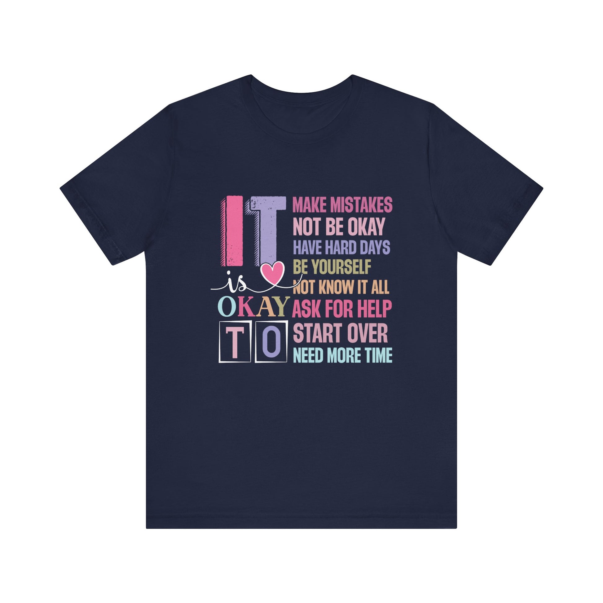 Navy It's Okay to Make Mistakes – Suicide Prevention Tee Shirts