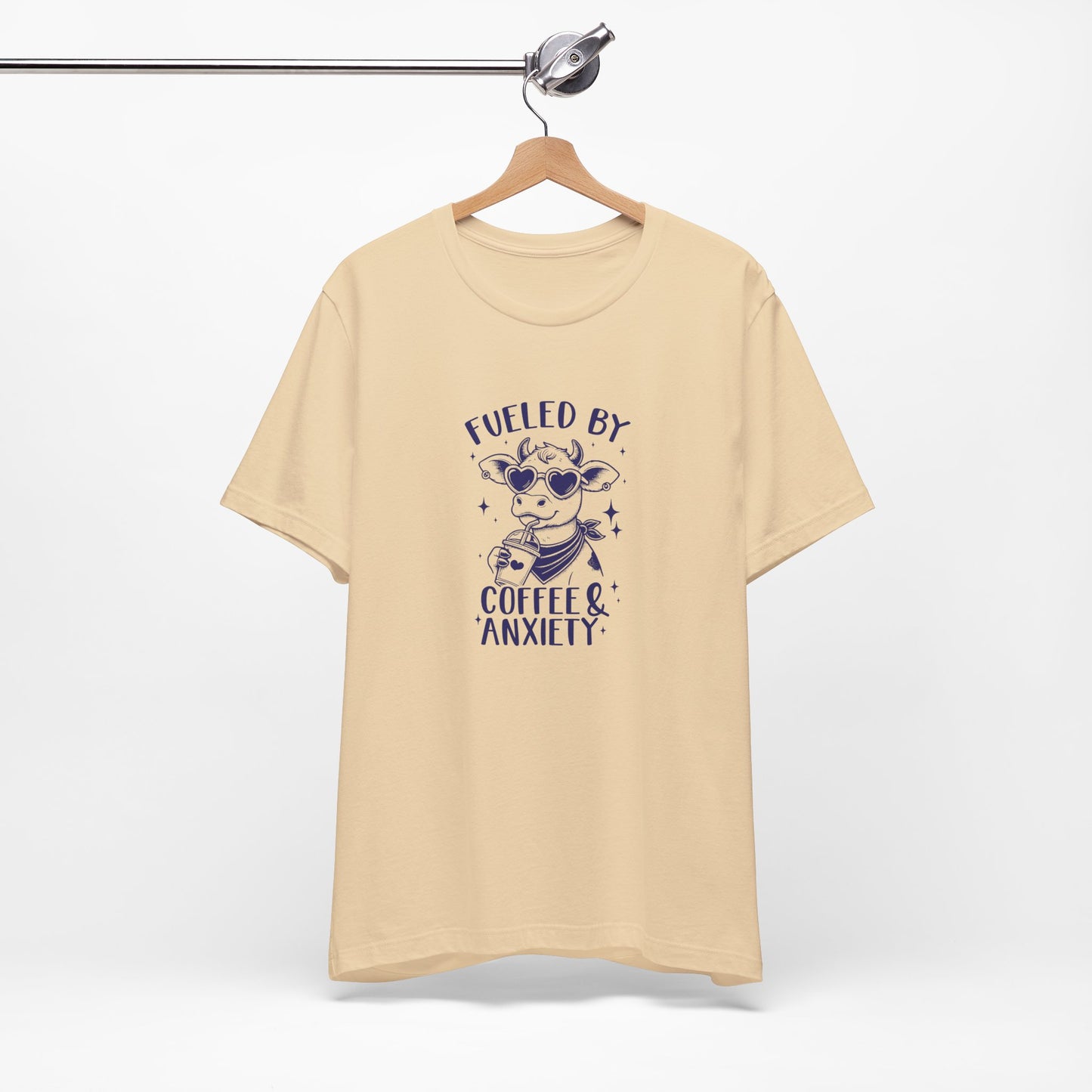 T-Shirt Fueled by Coffee and Anxiety – Funny Women's Anxiety T-shirt
