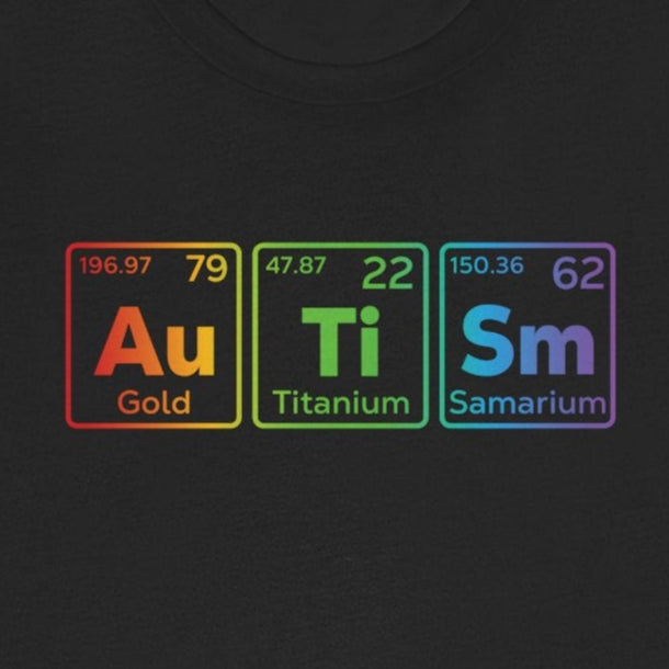 T-Shirt Au Ti Sm AUTISM | Subtle Periodic Autism Awareness T‑Shirt