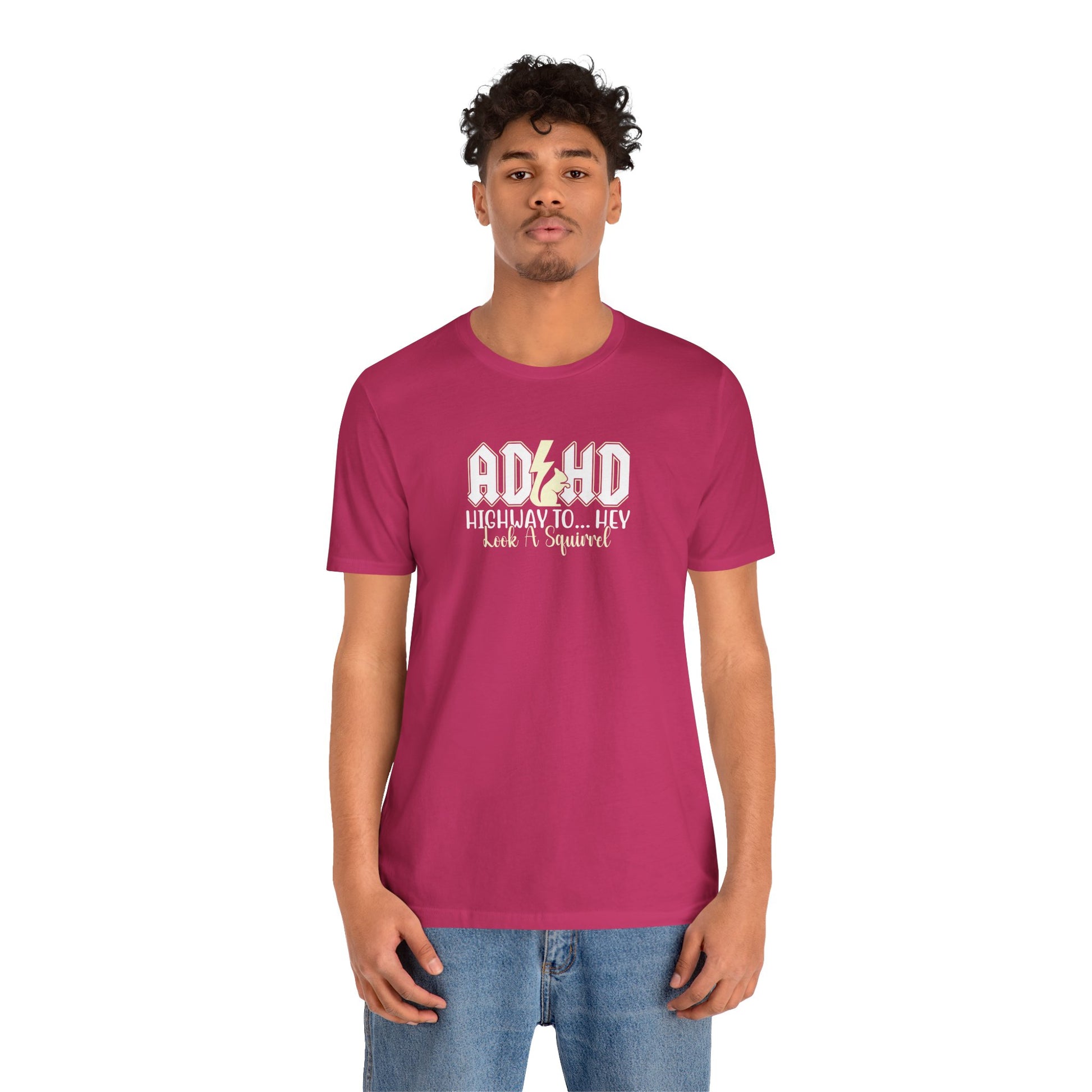 T-Shirt HIGHWAY TO... HEY Look A Squirrel ADHD T Shirt – Funny ADHD Tshirt