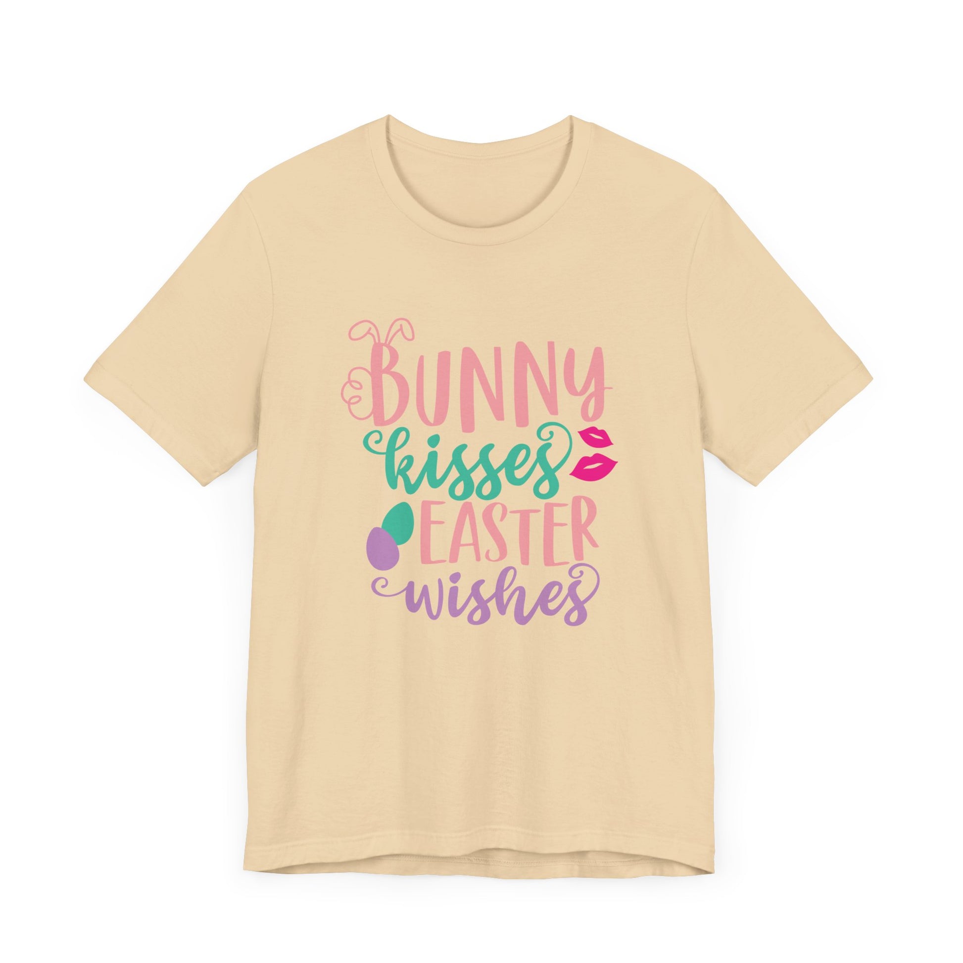 Cute Easter Shirt – Bunny Kisses & Easter Wishes Tee for Women | Family Easter Tee