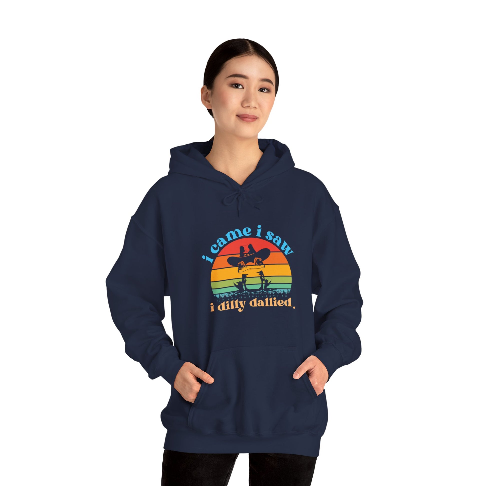 Hoodie i came i saw i dilly dallied Hoodie – Funny ADHD Frog Hoodie
