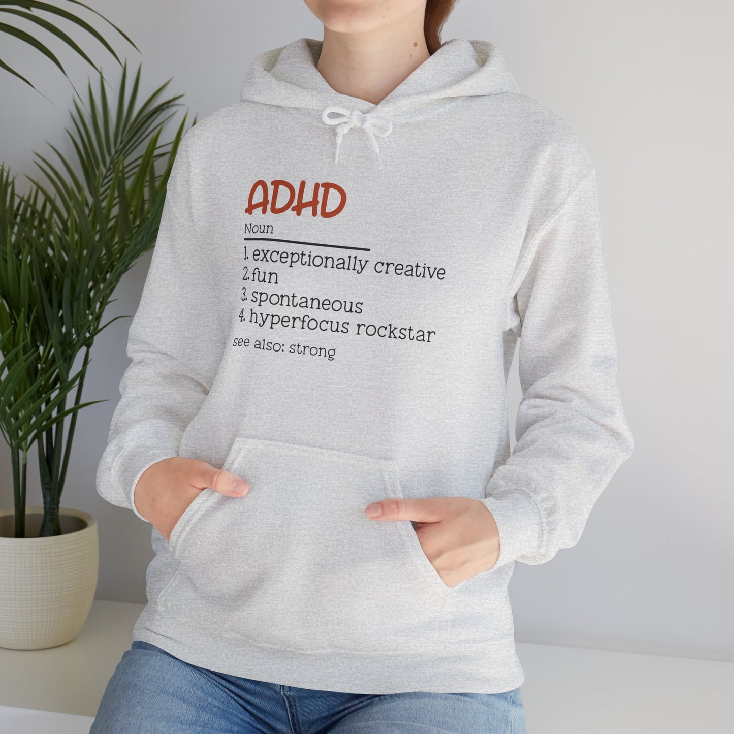 ADHD (Noun) Definition – Funny ADHD Hoodie with Positive Traits