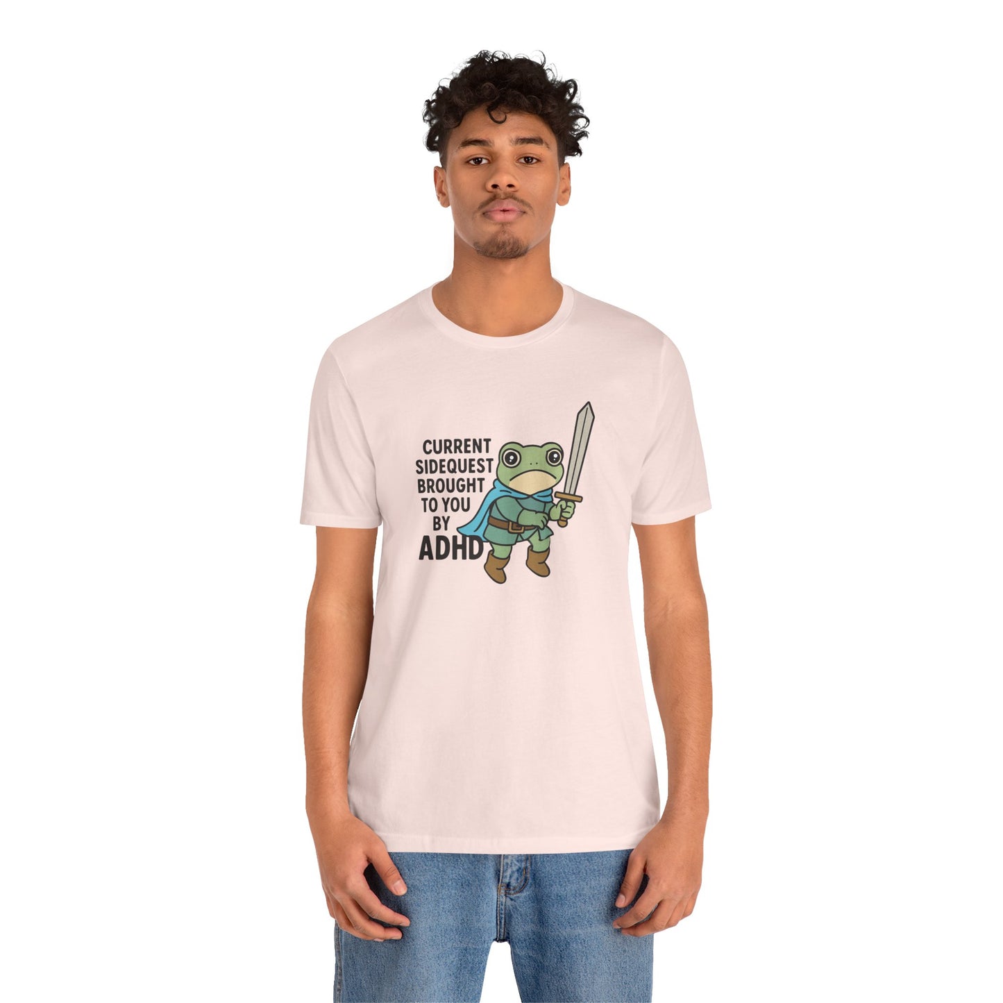 T-Shirt CURRENT SIDEQUEST T-Shirt – Funny ADHD Frog Gaming Shirt