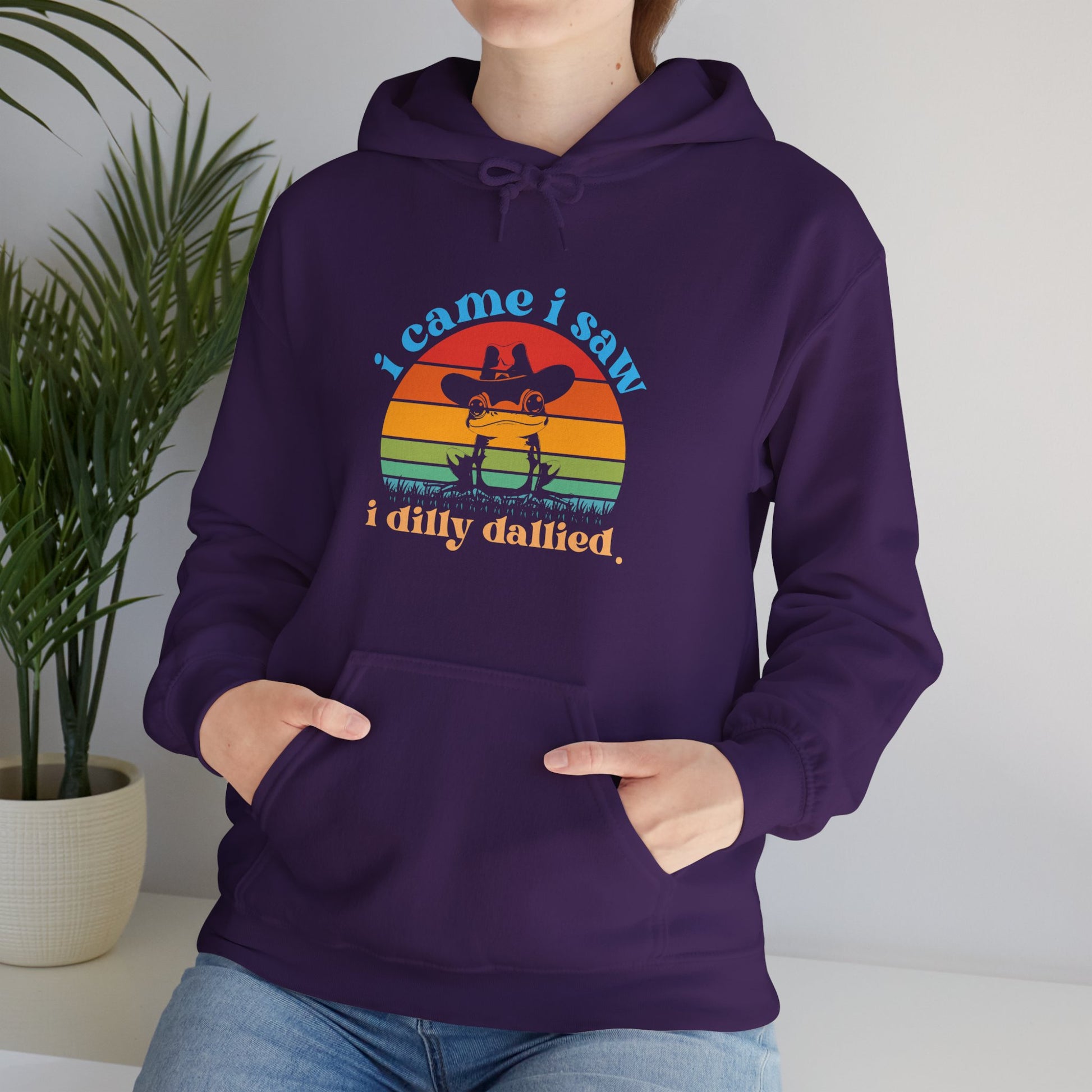 Hoodie i came i saw i dilly dallied Hoodie – Funny ADHD Frog Hoodie