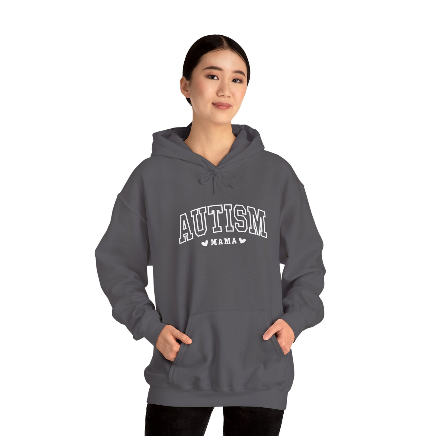 Hoodie AUTISM MAMA Hoodie – Collegiate-Inspired Supportive Mom Design