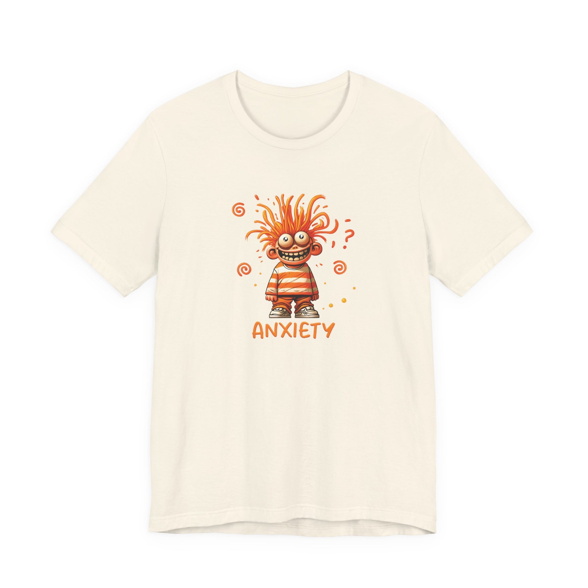 T-Shirt ANXIETY Cartoon Funny Anxiety Shirt — Mental Health Graphic Tee