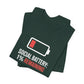 T-Shirt SOCIAL BATTERY: 1% Remaining T-Shirt – Funny Introvert Graphic Tee