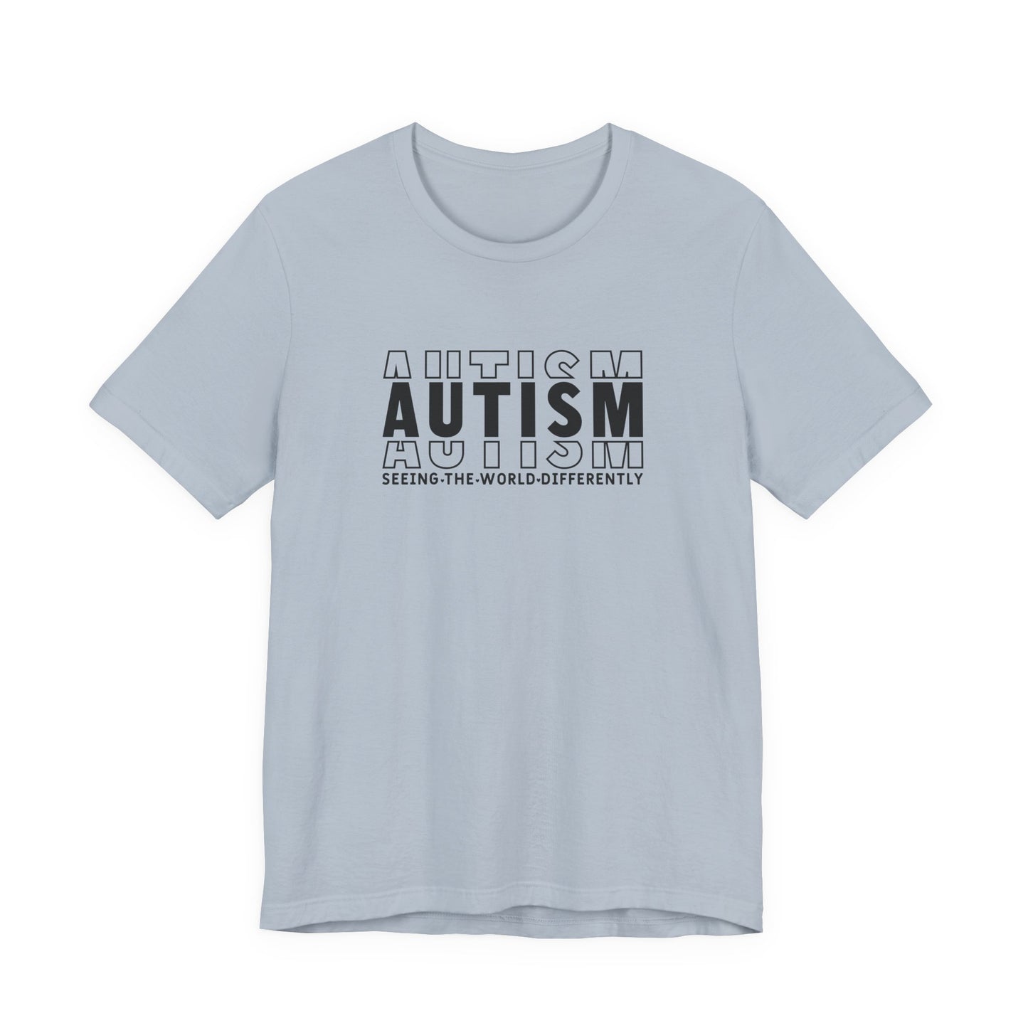 Light Blue Autism; Seeing the World Differently Autism T-Shirt