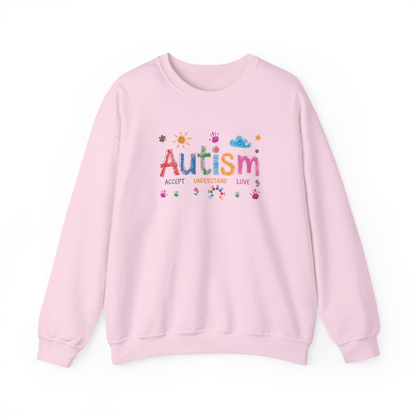 Sweatshirt Accept Understand Love Autism Sweatshirt with Playful Design