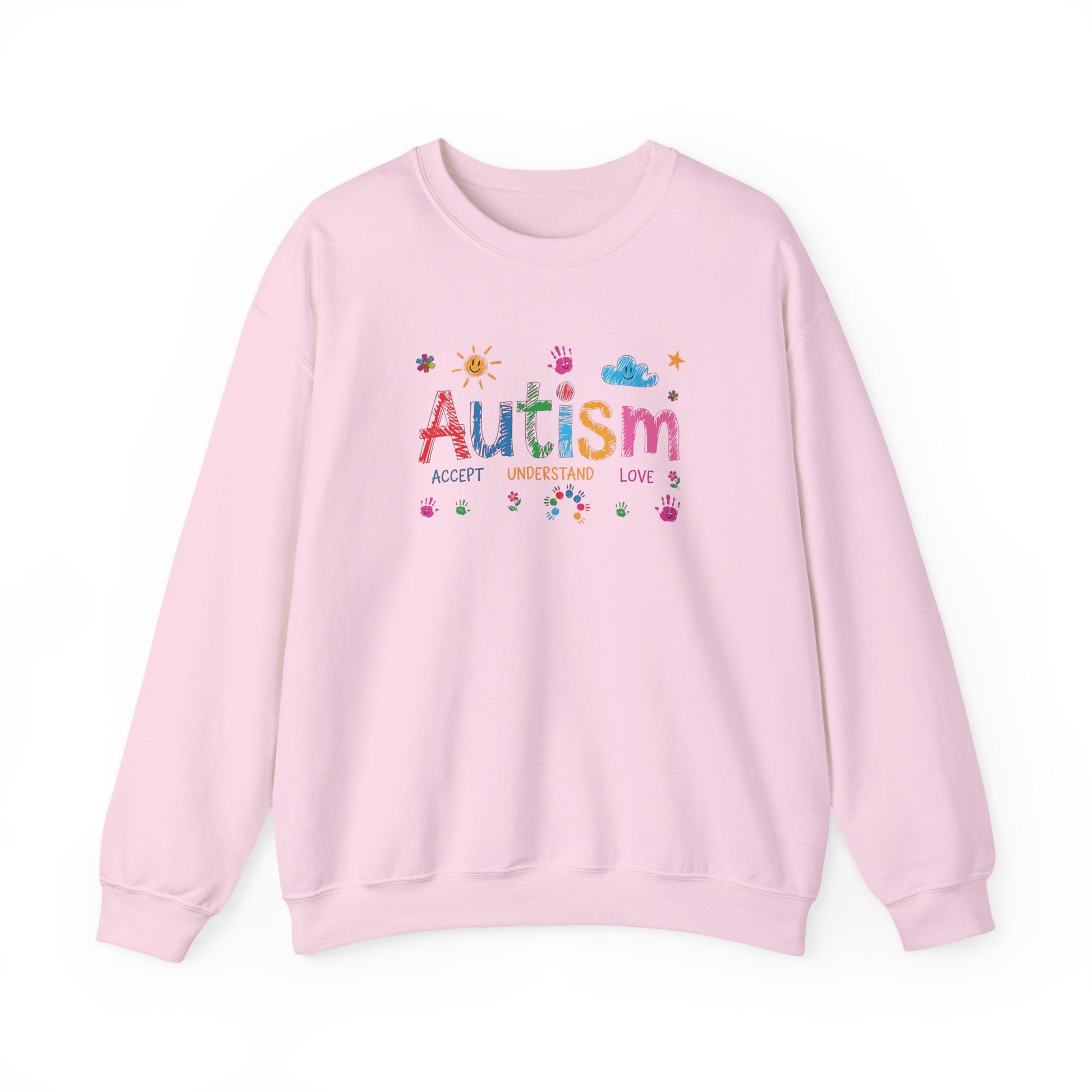Sweatshirt Accept Understand Love Autism Sweatshirt with Playful Design