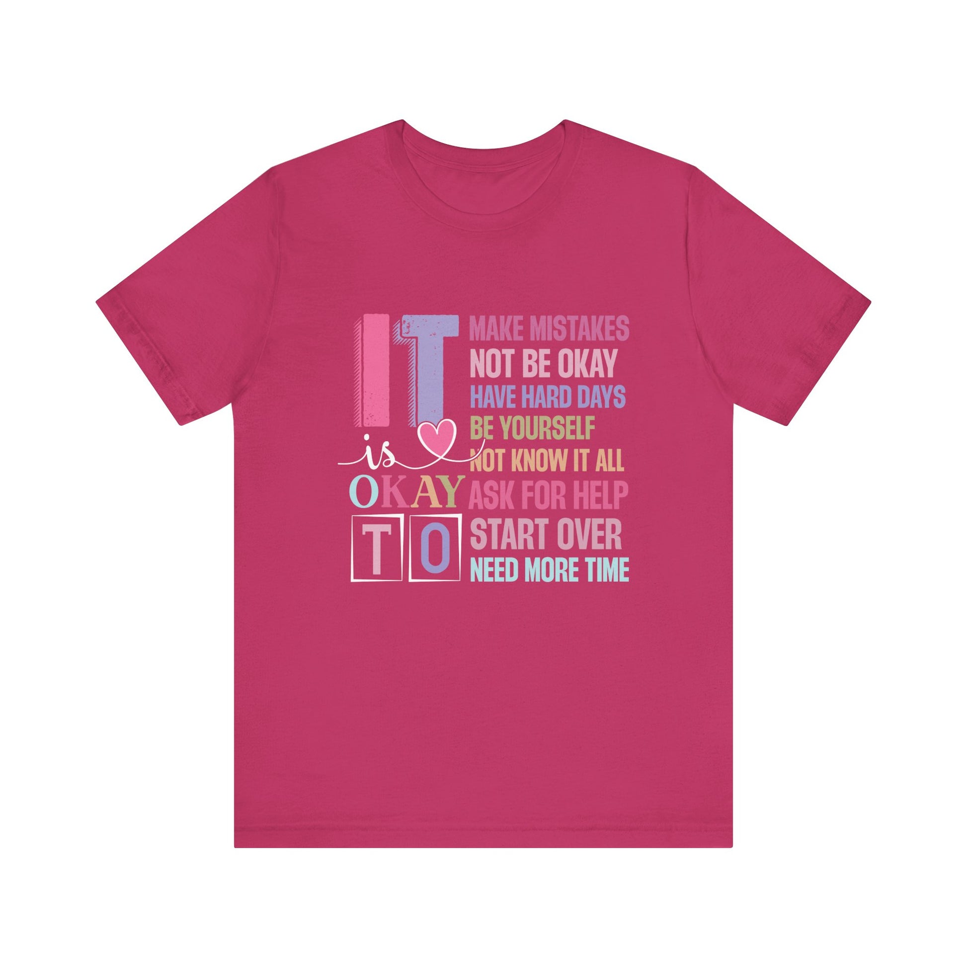 Berry It's Okay to Make Mistakes – Suicide Prevention Tee Shirts