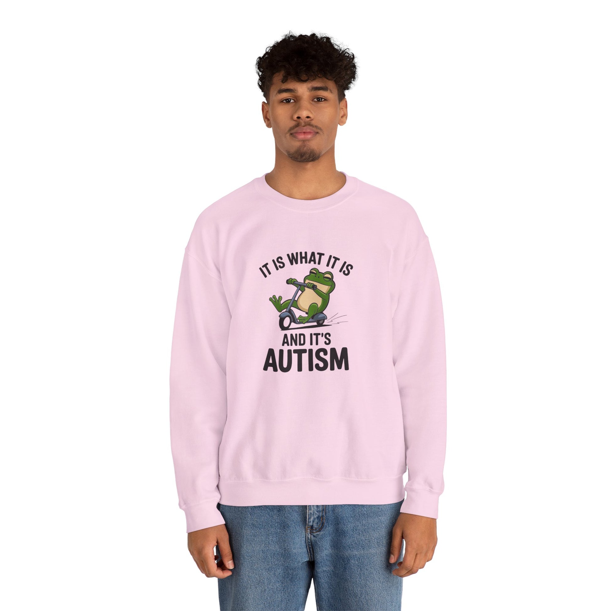 Sweatshirt IT IS WHAT IT IS AND IT'S AUTISM Funny Scooter Autism Sweatshirt
