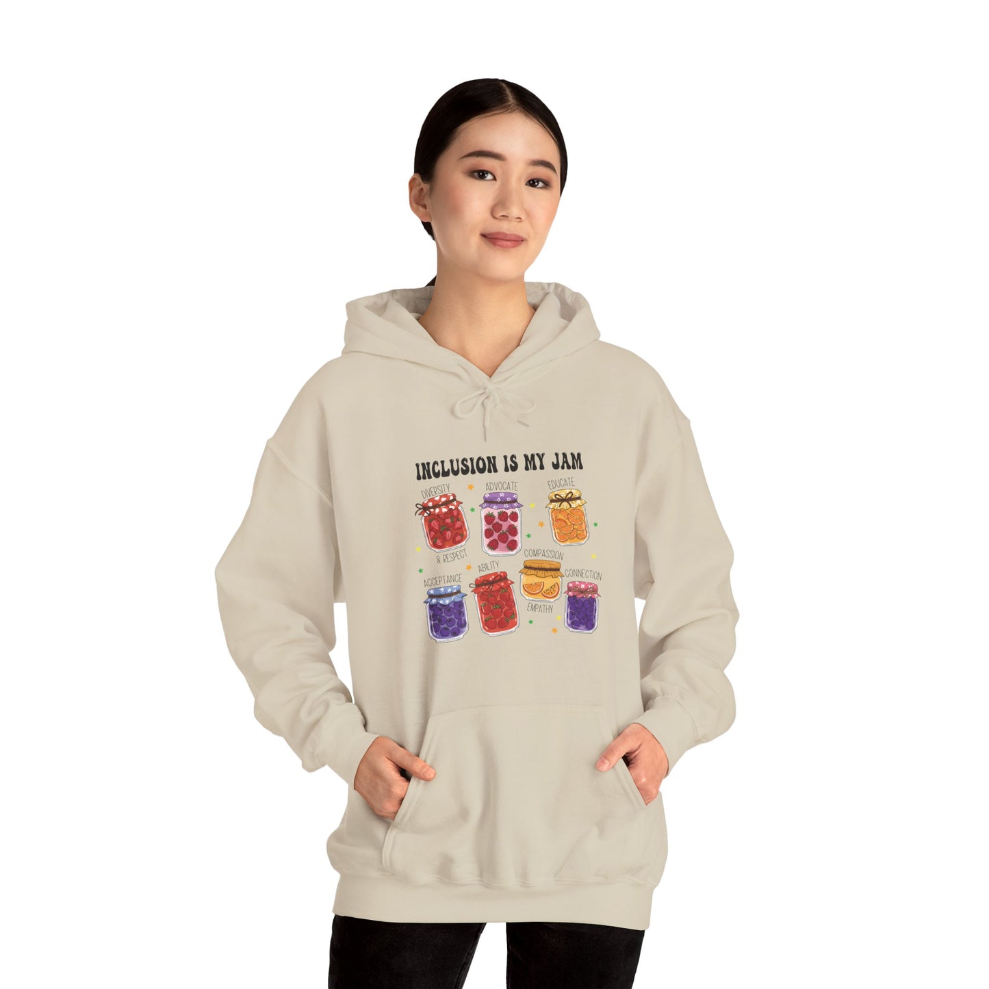 INCLUSION IS MY JAM Hoodie – Colorful Inclusion Awareness Hoodie