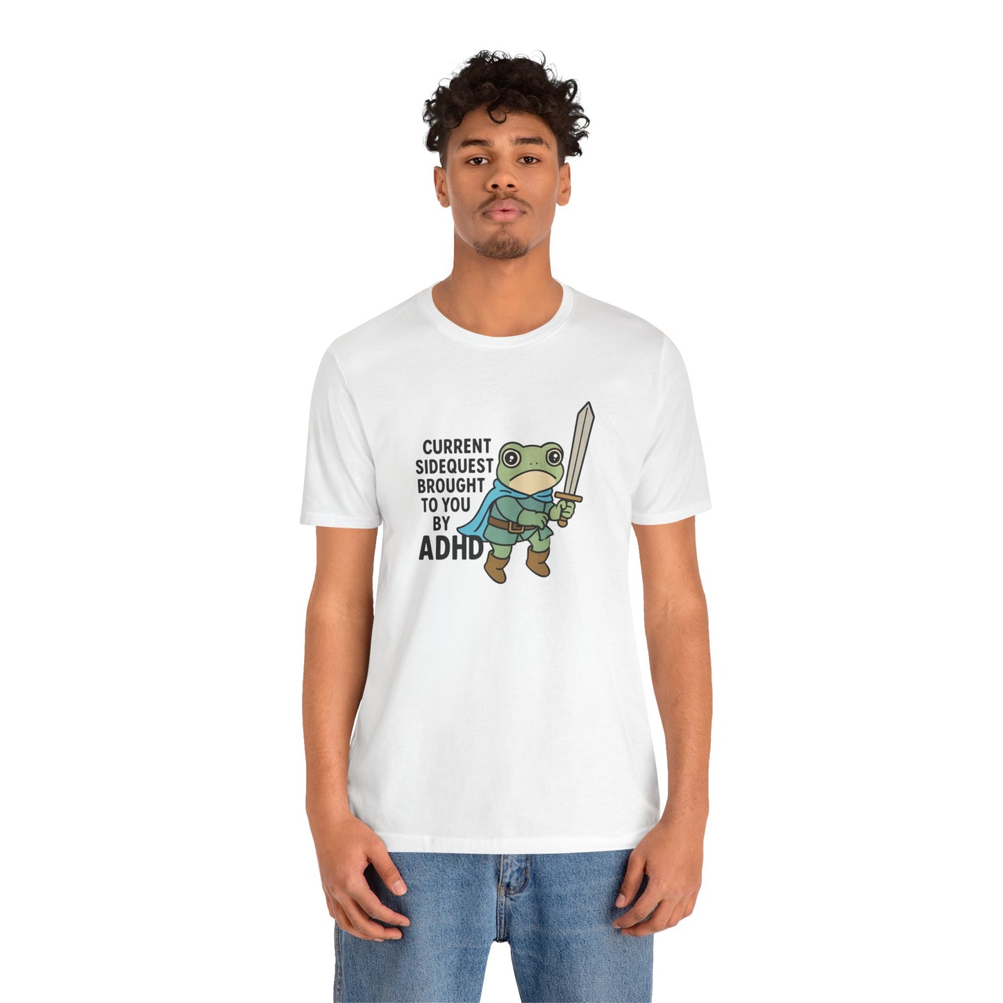 T-Shirt CURRENT SIDEQUEST T-Shirt – Funny ADHD Frog Gaming Shirt