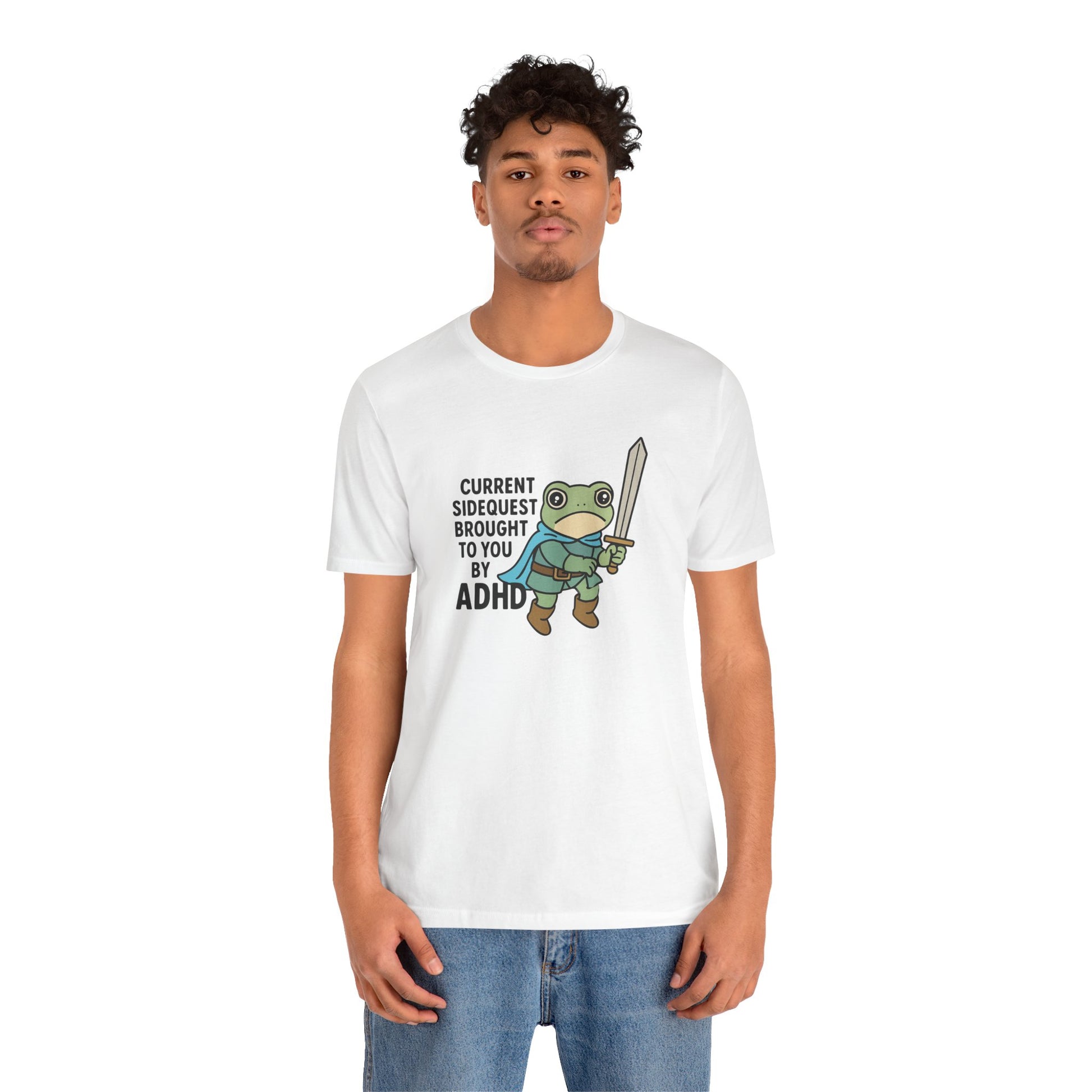 T-Shirt CURRENT SIDEQUEST T-Shirt – Funny ADHD Frog Gaming Shirt