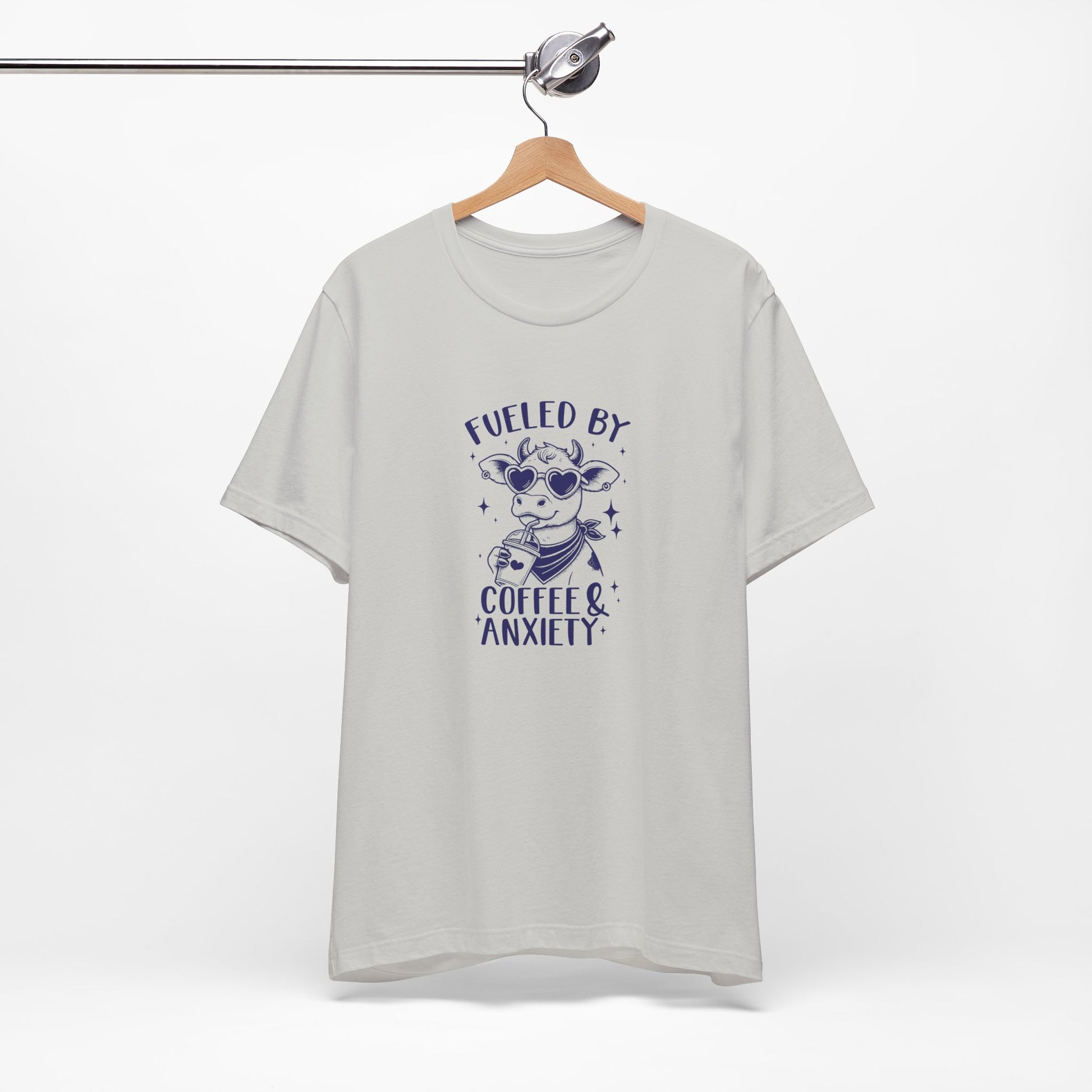 T-Shirt Fueled by Coffee and Anxiety – Funny Women's Anxiety T-shirt