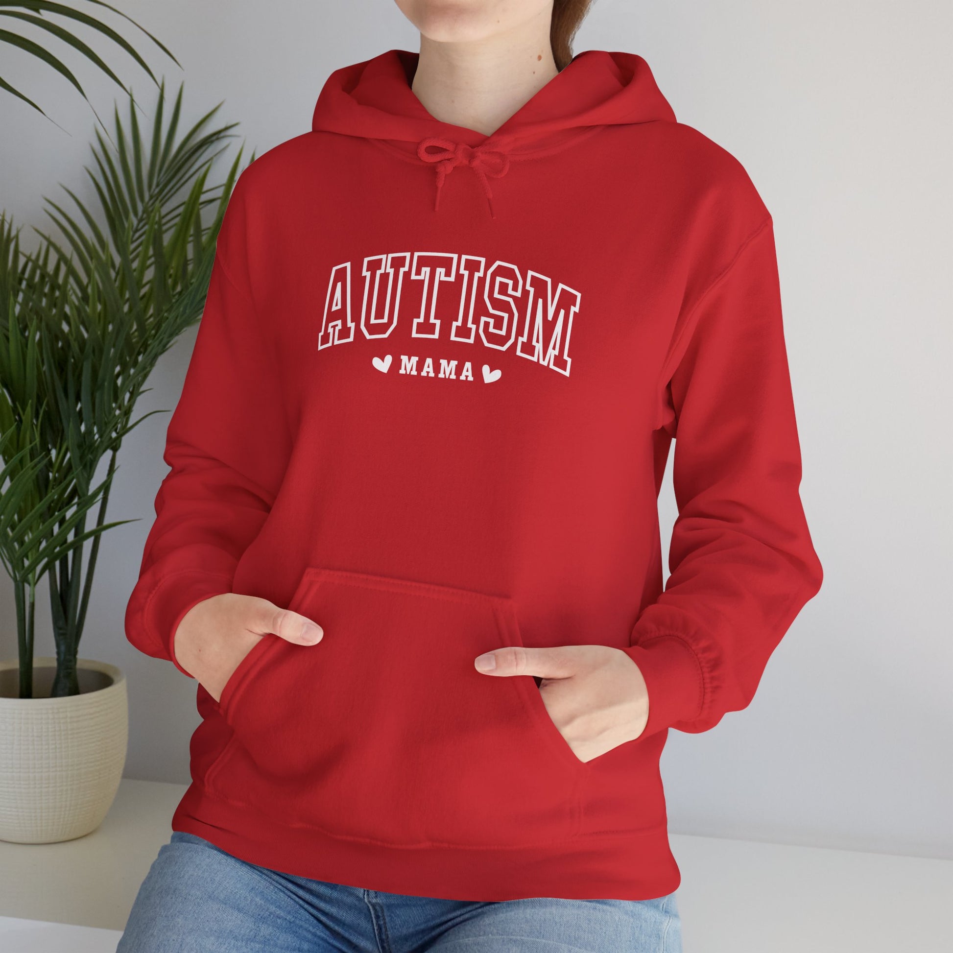Hoodie AUTISM MAMA Hoodie – Collegiate-Inspired Supportive Mom Design