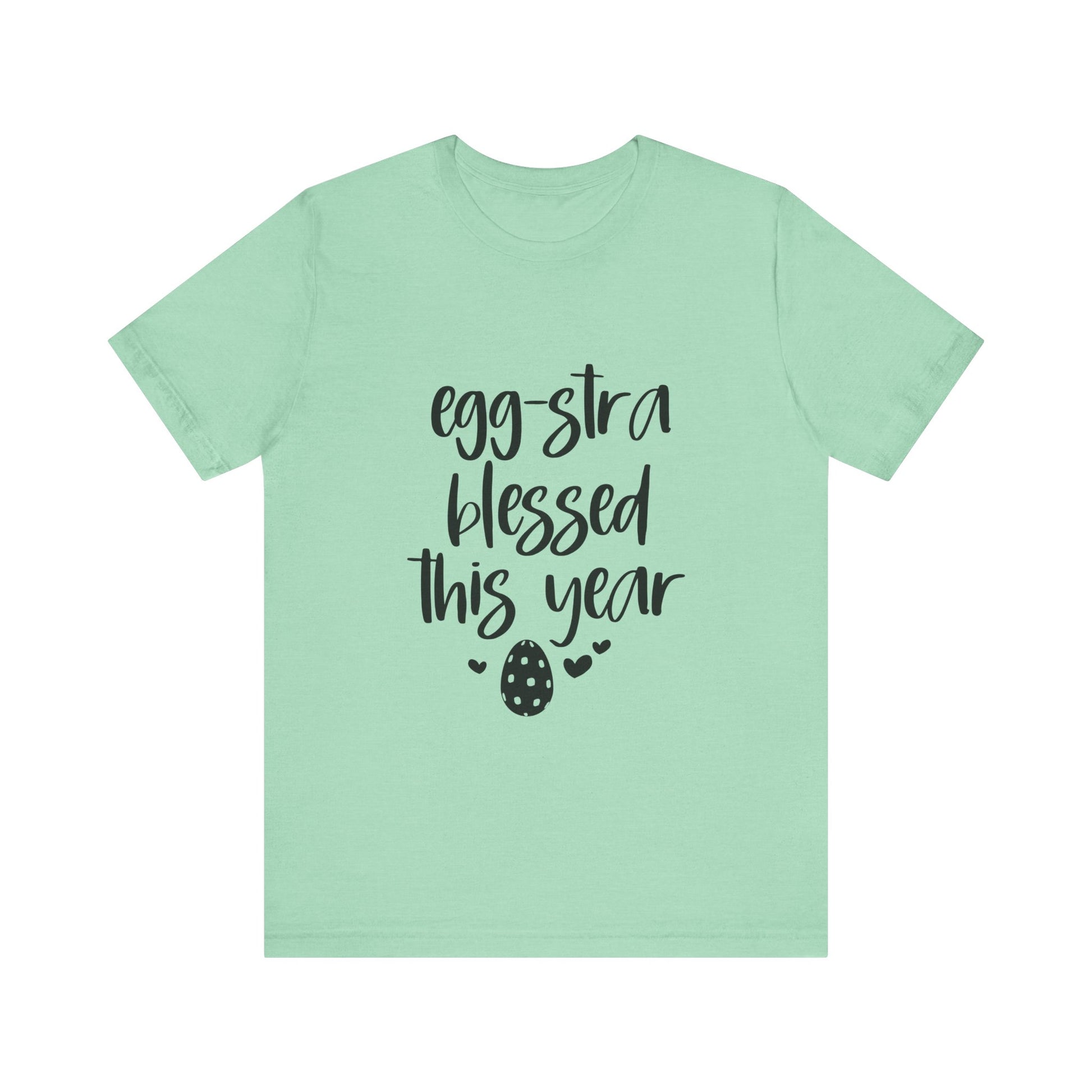 Heather Mint Faith-Based Easter Shirt – Eggstra Blessed This Year Tee