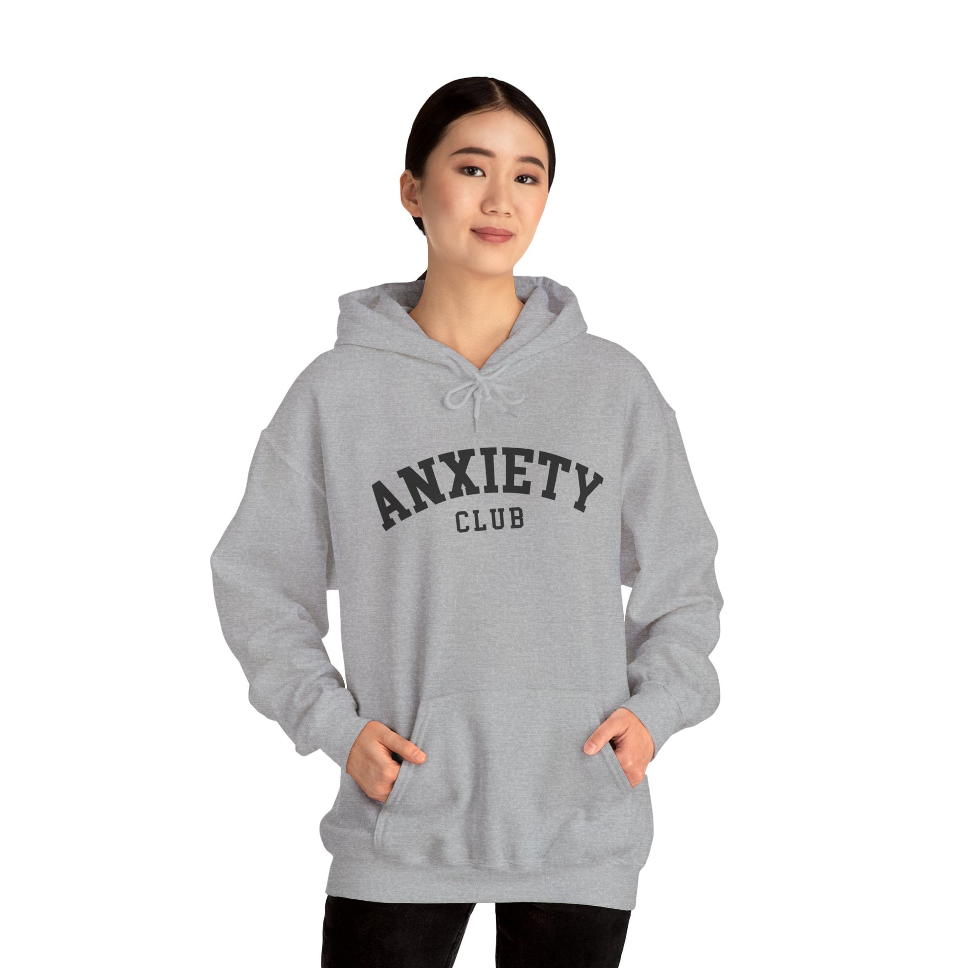 Hoodie Anxiety Club – Cozy Hoodie for Women with Anxiety Support