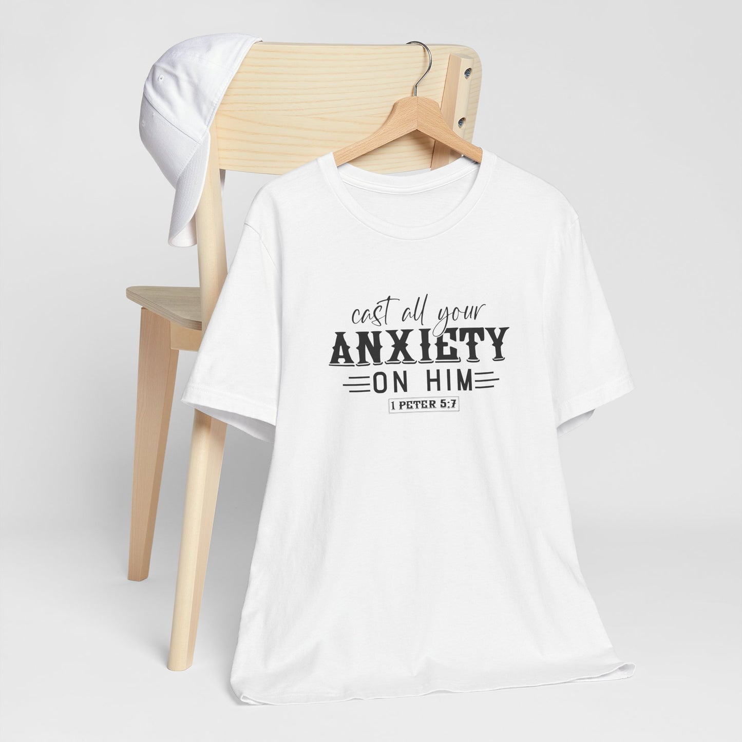 T-Shirt Cast All Your Anxiety on Him Anxiety Shirt – Christian Bible Verse Tee