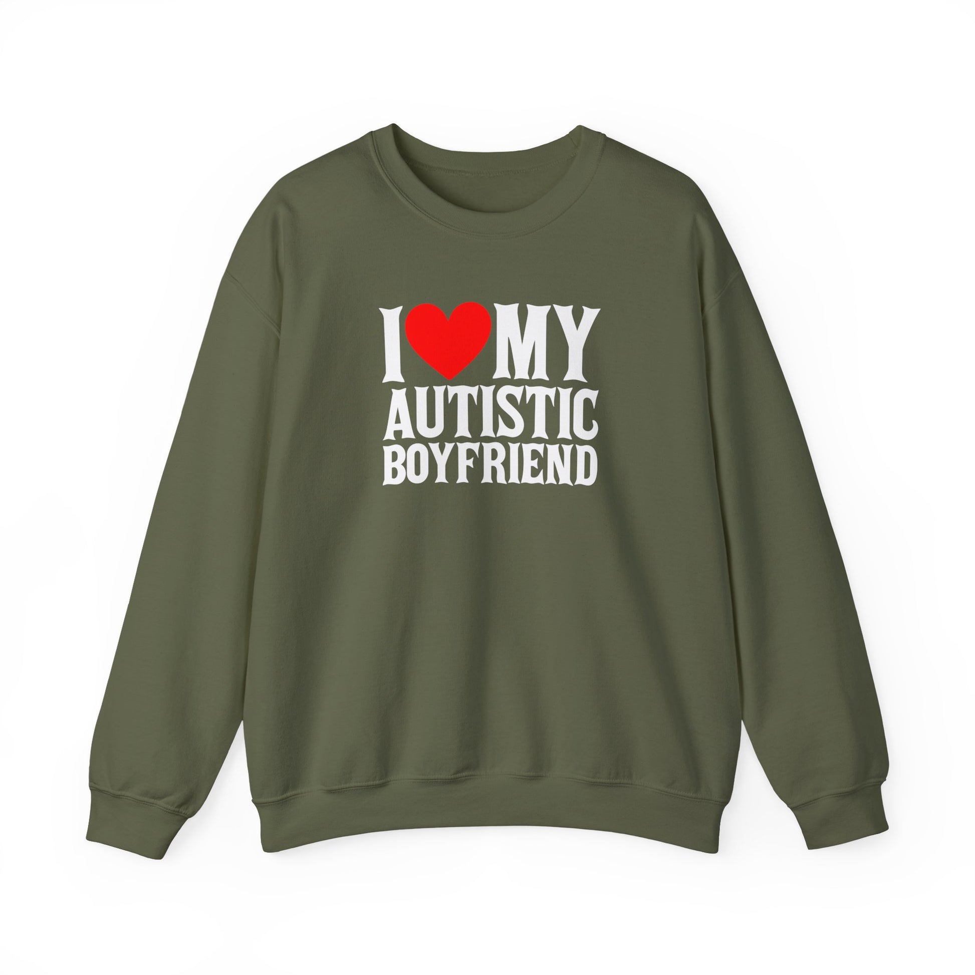 Sweatshirt I Love My Autistic Boyfriend Autism Sweatshirt for Women