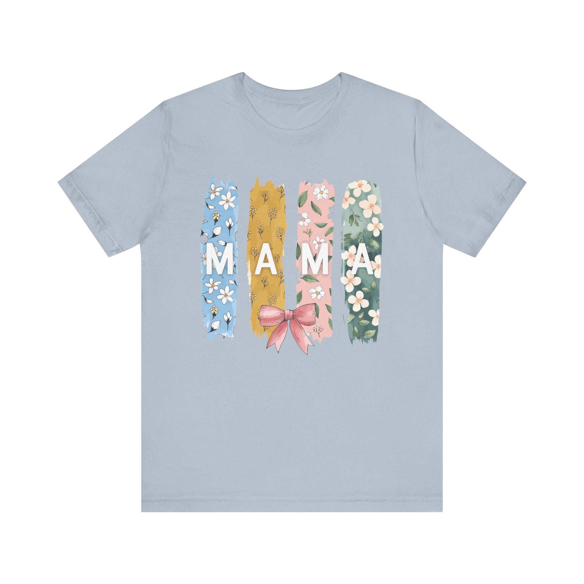 Light Blue Mama – Colorful Floral Mom’s Day Shirt for Stylish Moms
