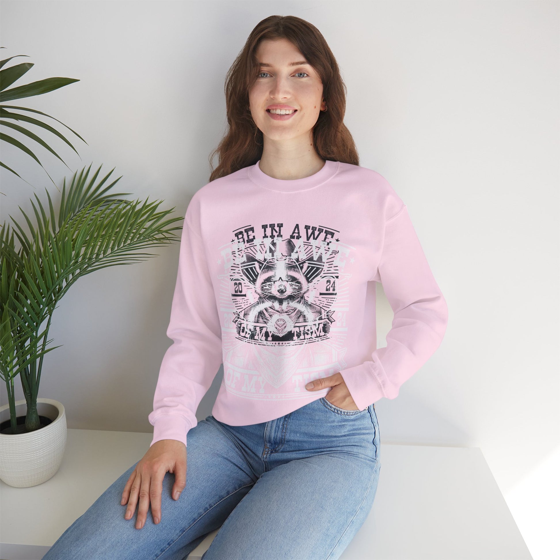 Sweatshirt BE IN AWE OF MY 'TISM Western Meme Autism Sweatshirt